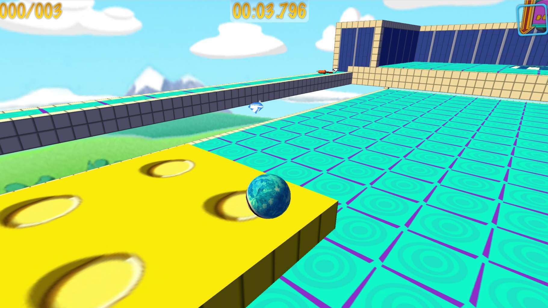 a screenshot of the parkour io-game Marble Blast Web