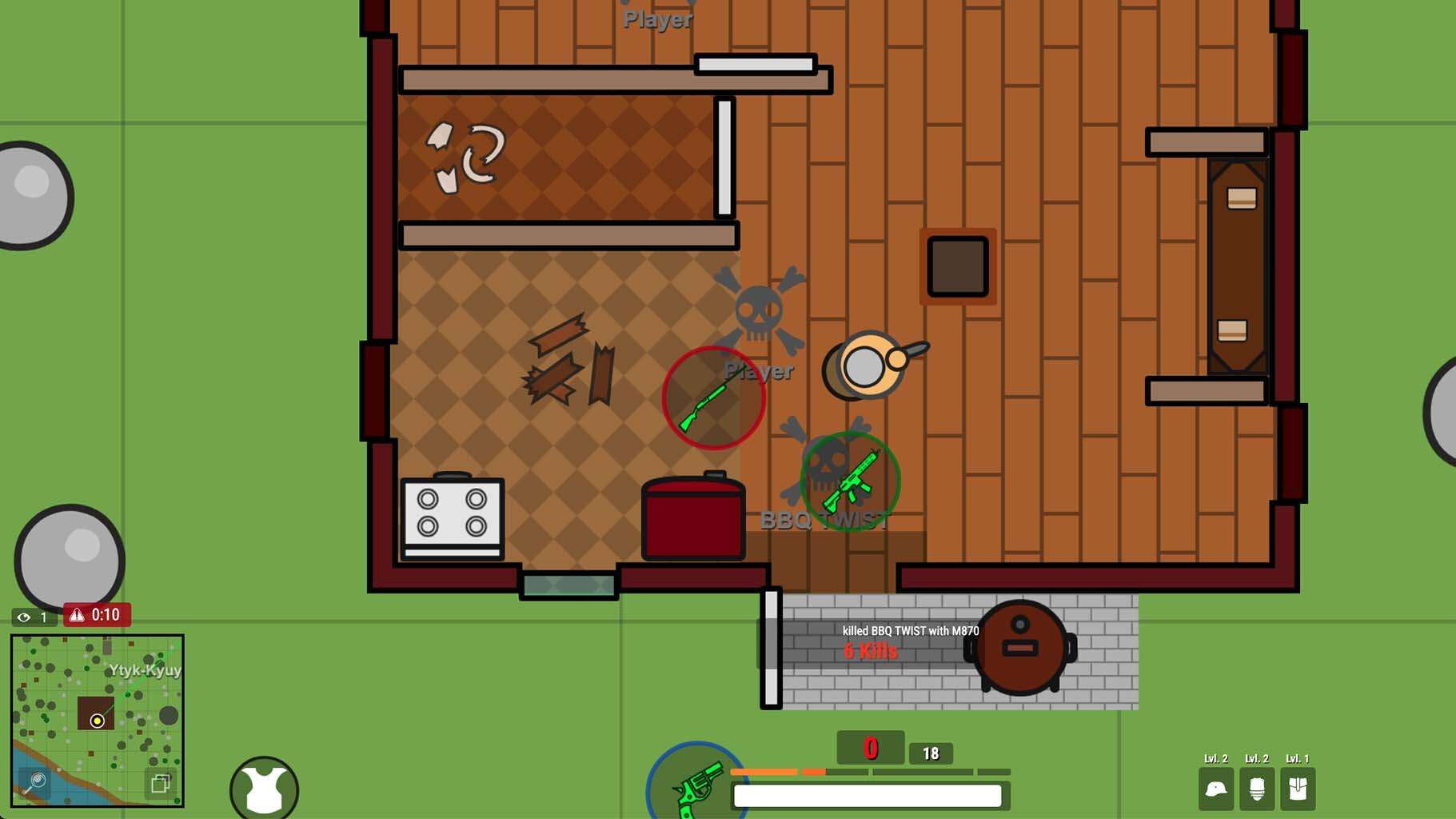 a screenshot of the battle-royale io-game survev.io