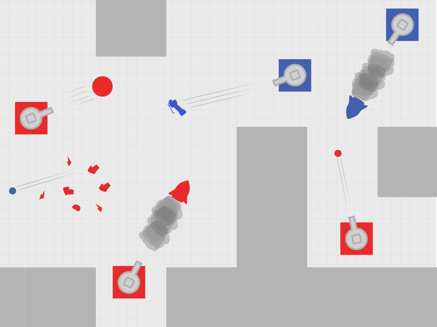 a screenshot of the action io-game blocktanks.io