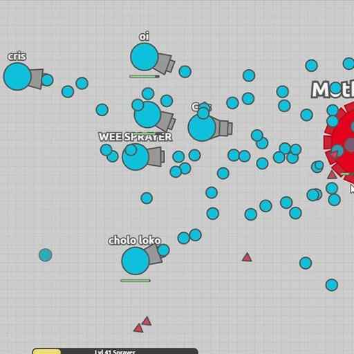 a screenshot of the action io-game diep.io