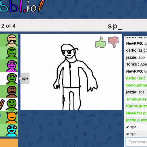 a screenshot of the drawing io-game skribbl.io