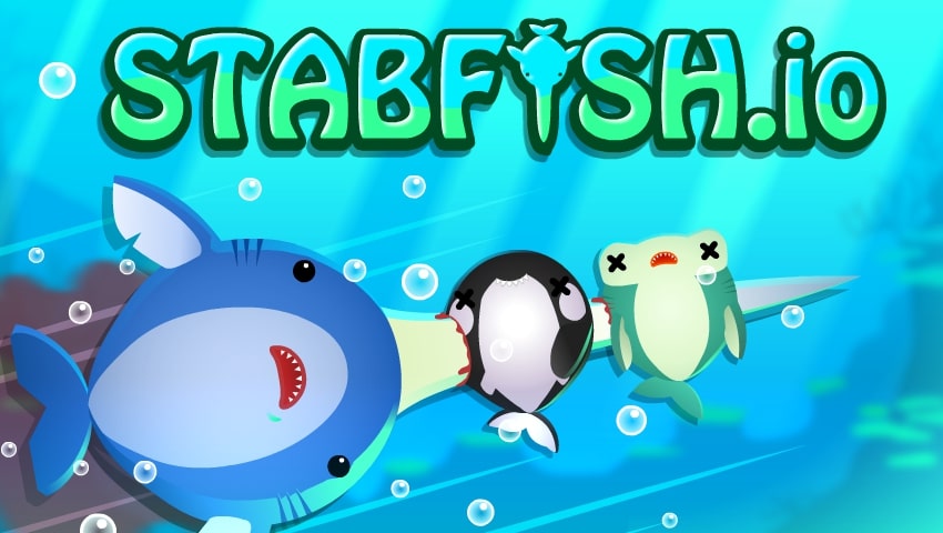 a screenshot of the action io-game stabfish.io