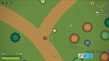 a screenshot of the action io-game zombsroyale.io